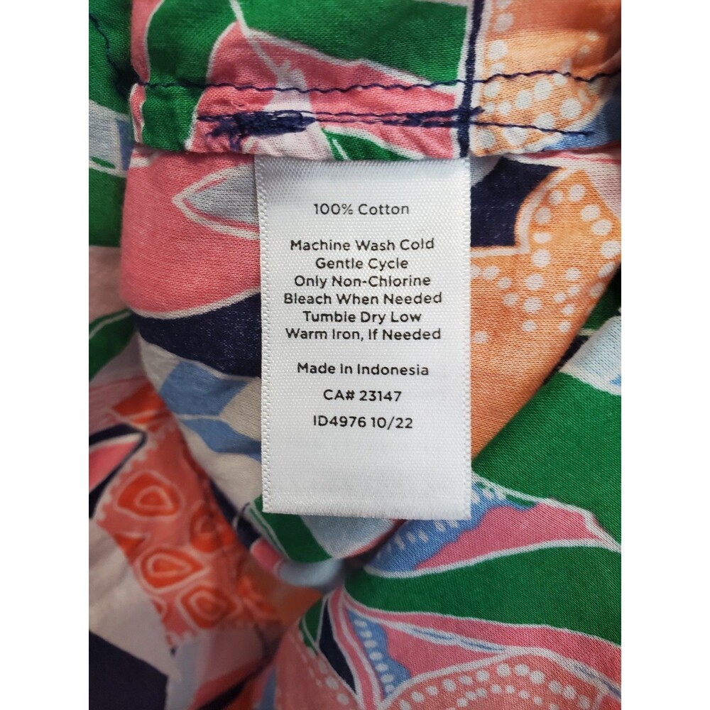 Talbots Cotton Colorful Floral Print Long Sleeve Button-Up Shirt Size Large - Picture 5 of 5